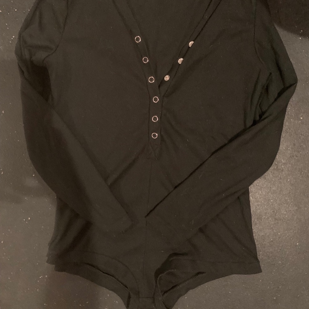 Black long sleeve body suit